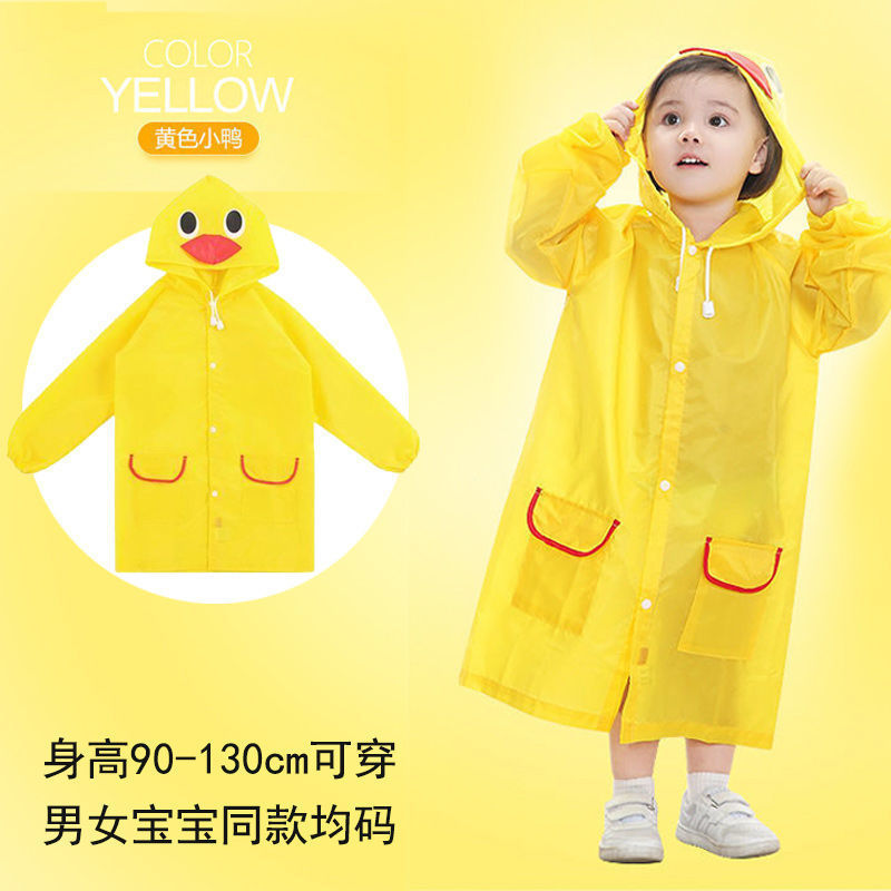 Factory Wholesale Children Raincoat Baby Boy Baby Girl Kindergarten Cartoon Poncho Cute Cape-Style Primary School Student Rain Gear