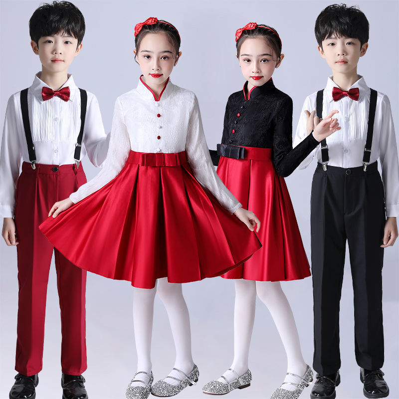 六一儿童合唱演出服男童女童诗歌朗诵表演服中小学生大合唱演出服