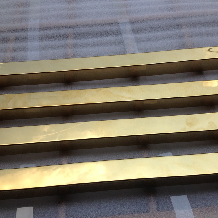 304不锈钢黄钛金圆方管201抛光镜面香槟金拉丝玫瑰金黑钛金古铜色