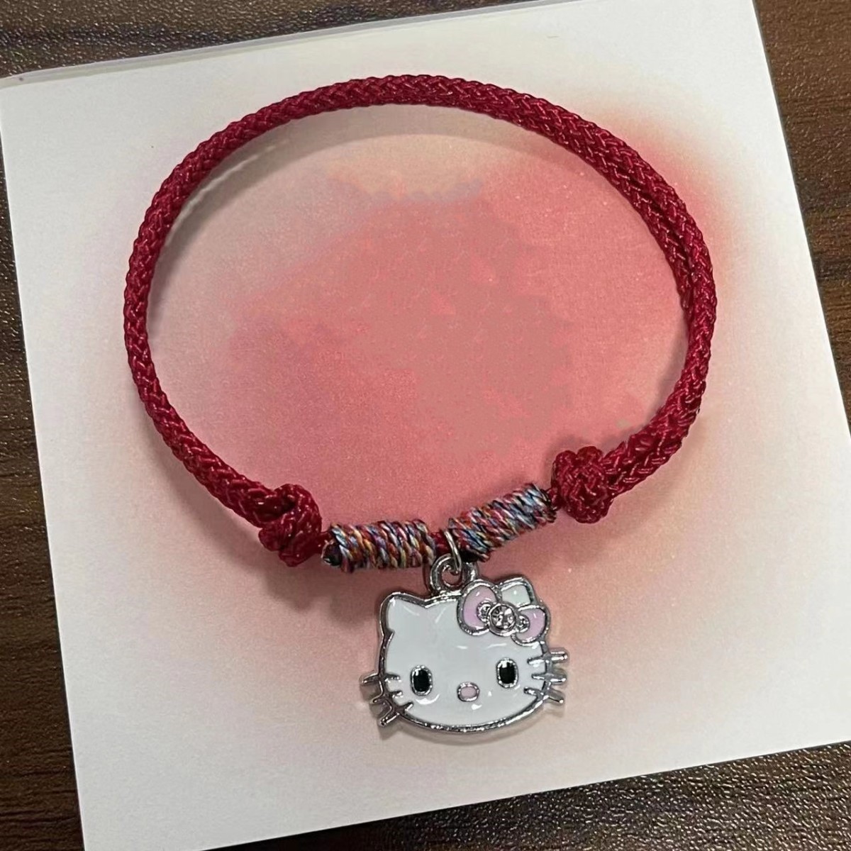 抖音同款可爱kitty猫手链女手工编织手绳情侣简约闺蜜礼物-阿里巴巴