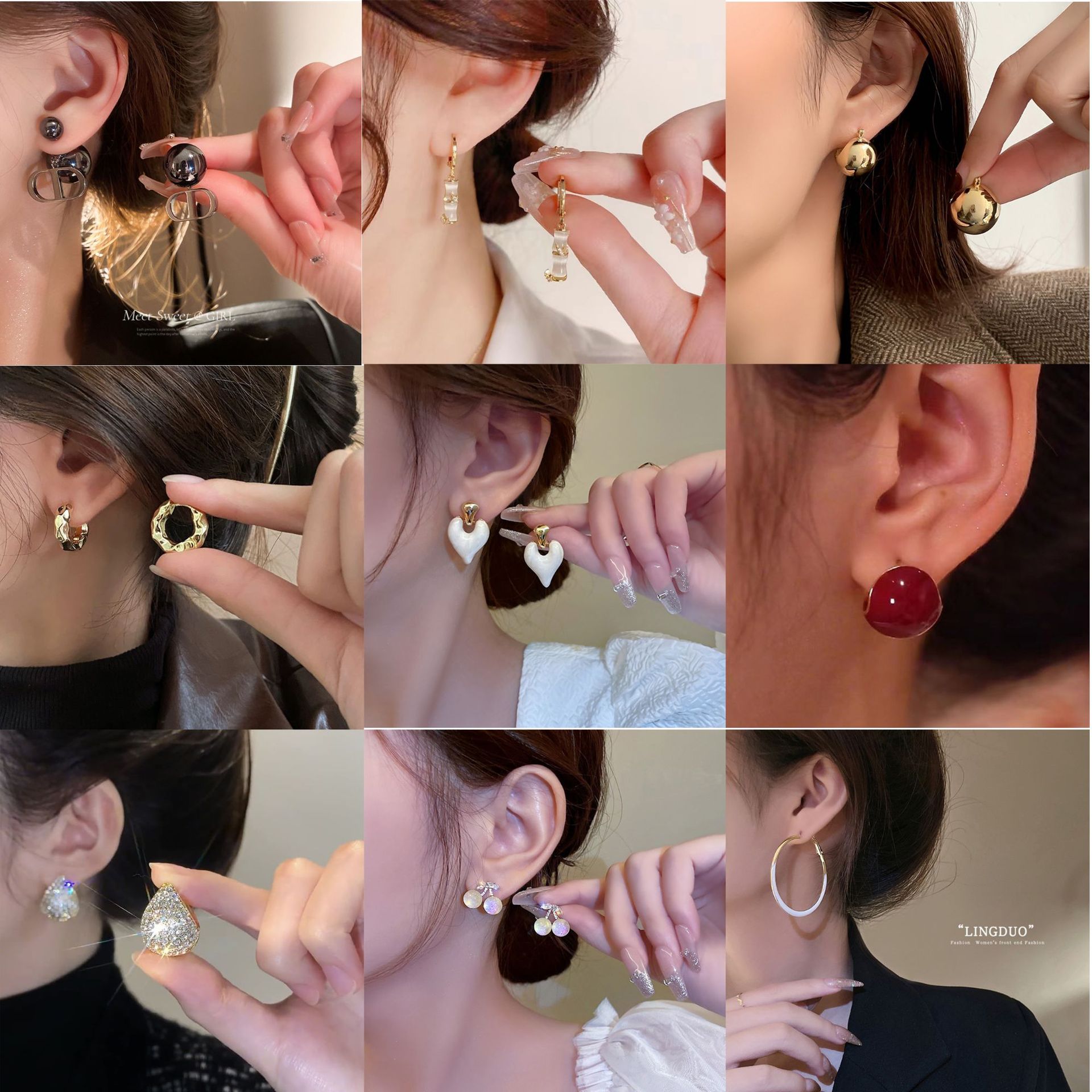 internet celebrity minimalist new earrings earrings high-grade temperament female korean earrings source manufacturers support one piece dropshipping