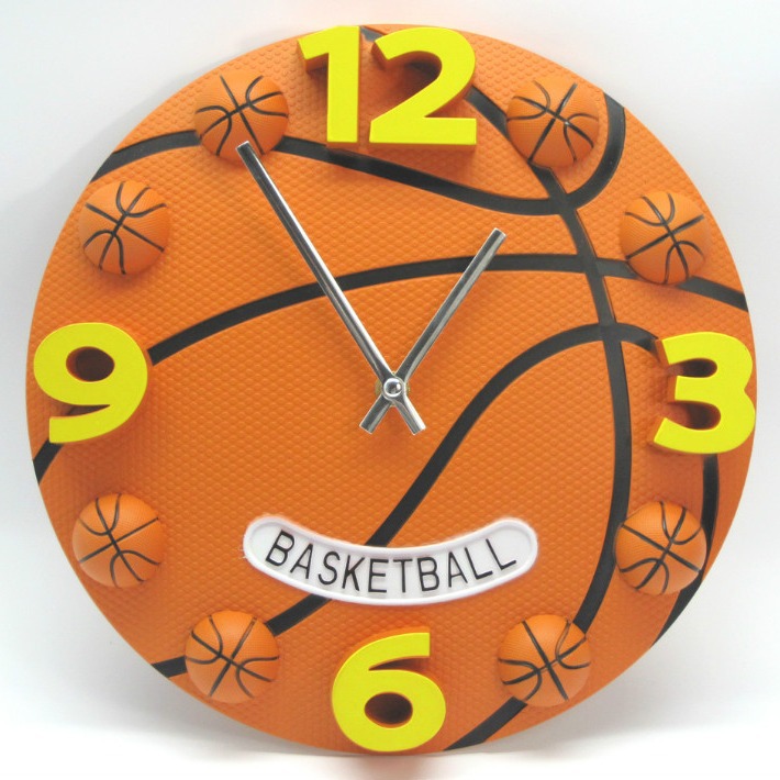 12英寸大篮球足球创意挂钟个性钟表静音客厅卧室时钟世界杯纪念品