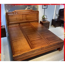 花梨木实木床1.8米双人床卧室家用1.5m主卧雕花仿古大床2米