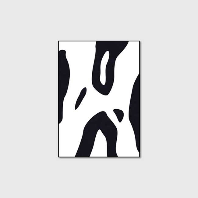 跨境仿羊绒抽象极简约百搭ji黑白色块客厅卧室床边地毯地垫