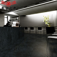 简约工业复古灰色质感地砖餐厅奶茶店防滑砖仿古砖瓷砖600x1200mm
