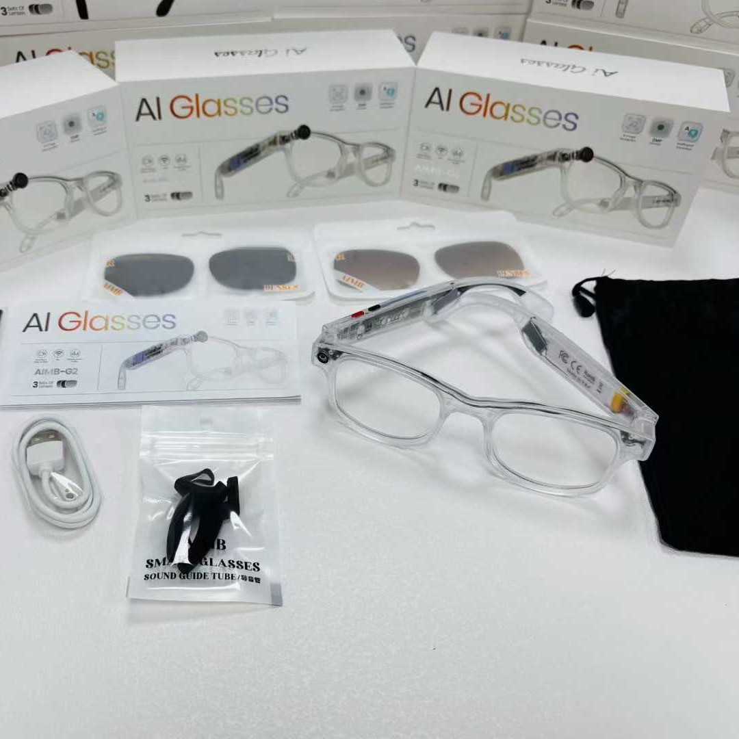 AIMBG2智能眼镜800万像素拍照录音+录像功能+Ai实时翻译 电子产品