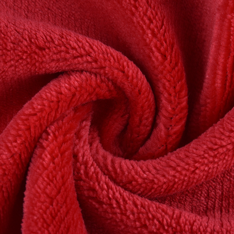 单面法兰绒面料 家居睡衣玩具绒布批发 全涤针织绒布纯色绒布面料