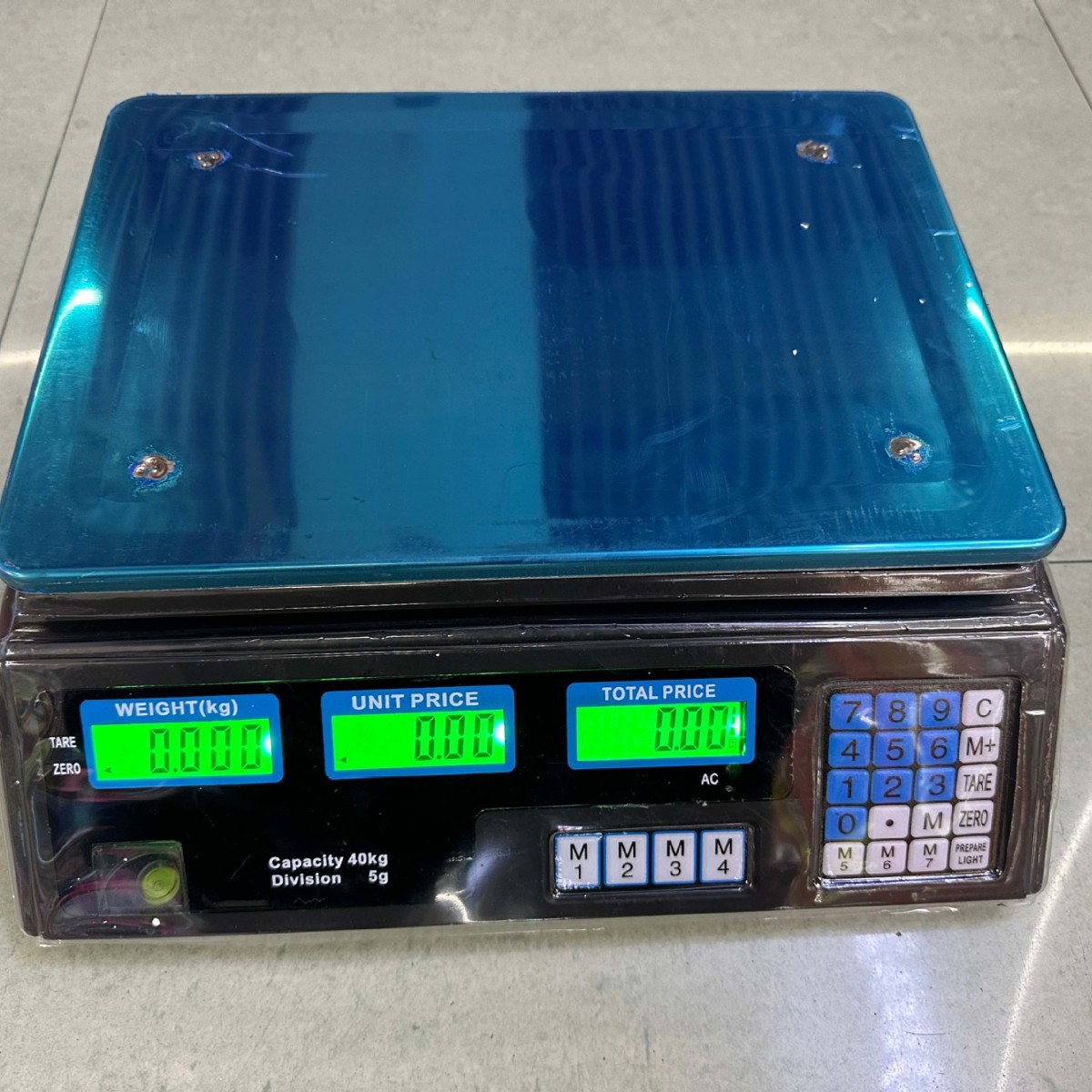 出口外贸商用双显屏电子秤摆摊便携充电款计价秤卖菜秤40kg