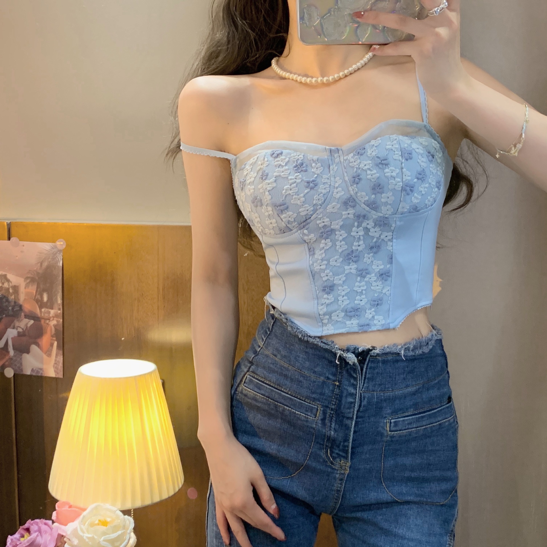 全蕾丝背心吊带图片