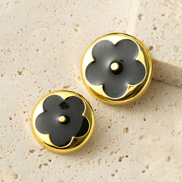 金属纽扣衣服钮扣四叶草服饰女装衬衫开衫花朵装饰钮扣子现货批发