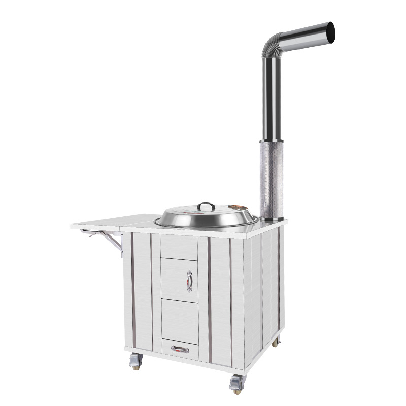 柴火灶家用烧木柴不锈钢农村大锅灶台移动省柴土灶农家灶台节能炉