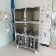 医院用宠物笼不锈钢温氧猫狗笼液压升降移动宠物电动手术台美容台