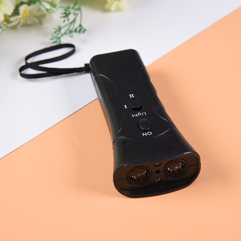 超声波双头驱狗器 大功率电子防狗器户外训练双喇叭激光驱狗器