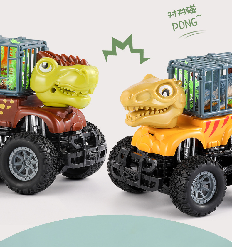 跨境恐龙运输车工程车儿童惯性汽车玩具霸王龙地摊夜市宝宝翻斗车