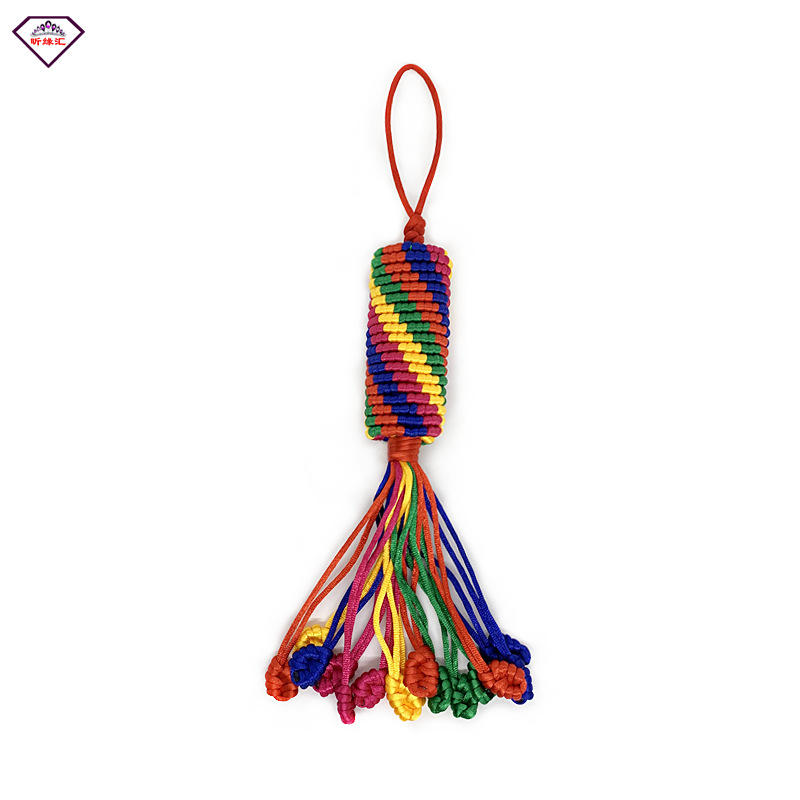 七彩绳编织金刚结挂饰 家居汽车旅游景点挂件-阿里巴巴