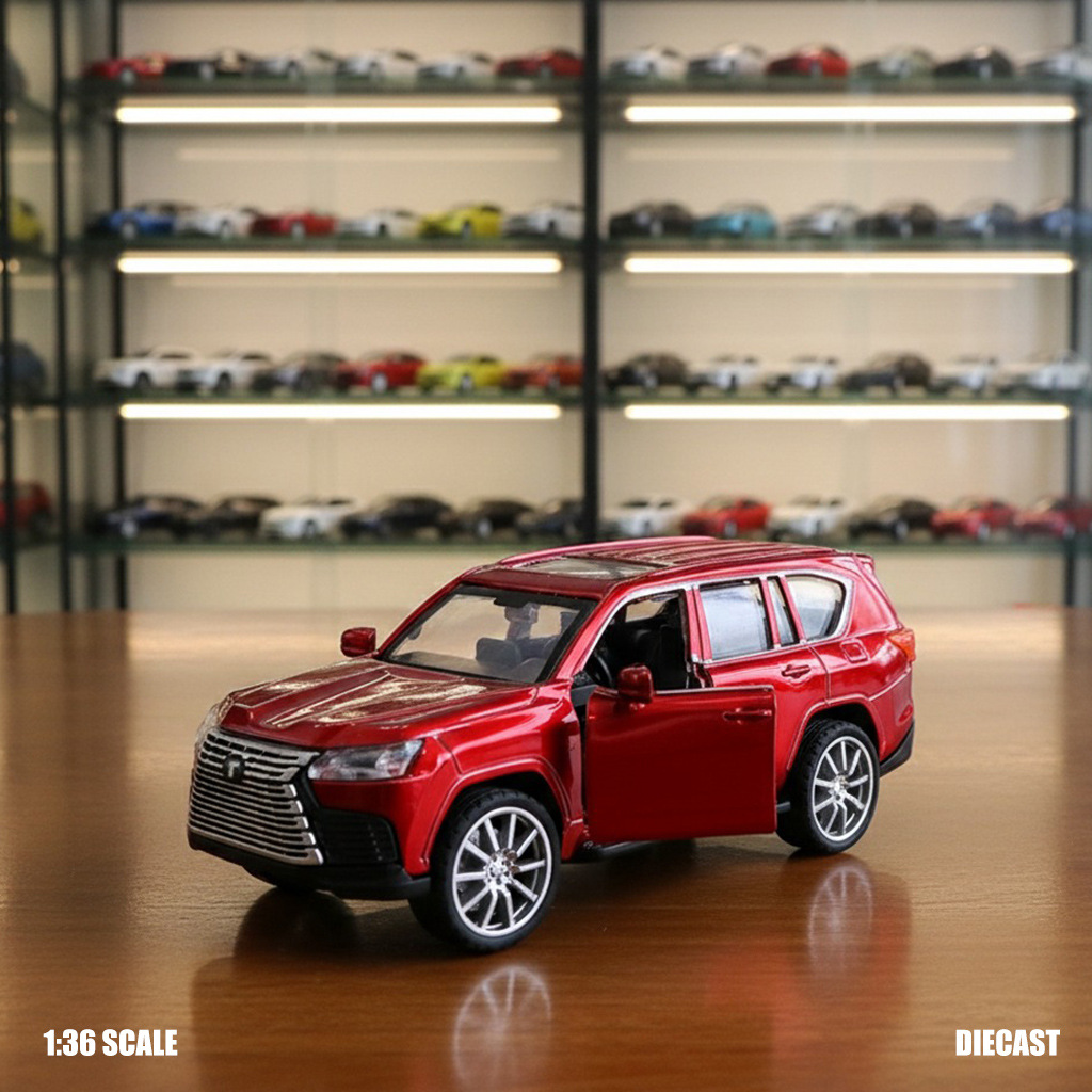 1:36凌志suv越野合金小车双开门儿童回力仿真玩具模型车批发跨境