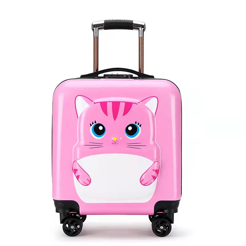 Wholesale Universal Wheel Children's Trolley Case Cartoon Animal Suitcase 18-Inch Password Lock Children's Luggage Boarding Bag