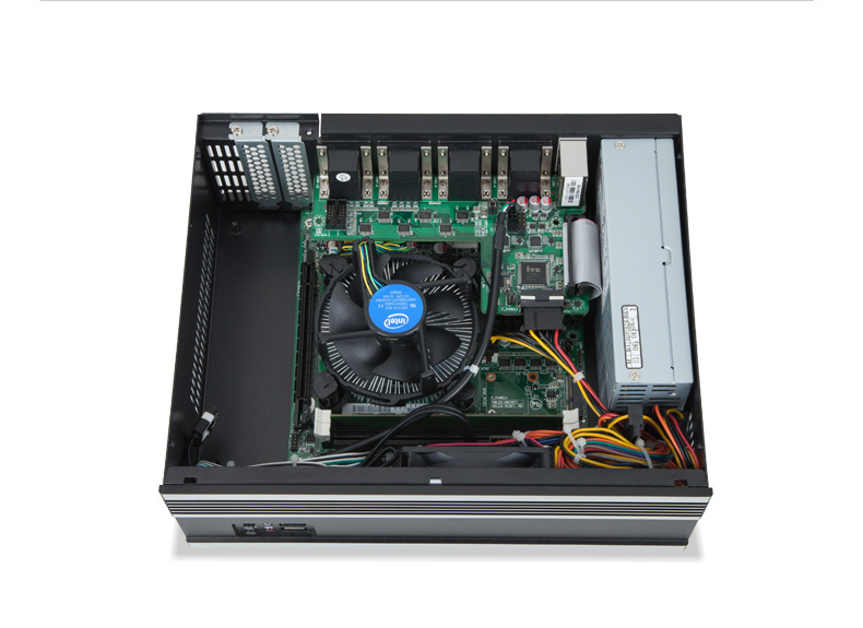 奇睿s250壁挂式工控机 i3i5迷你工业电脑主机 10com口双网口16usb