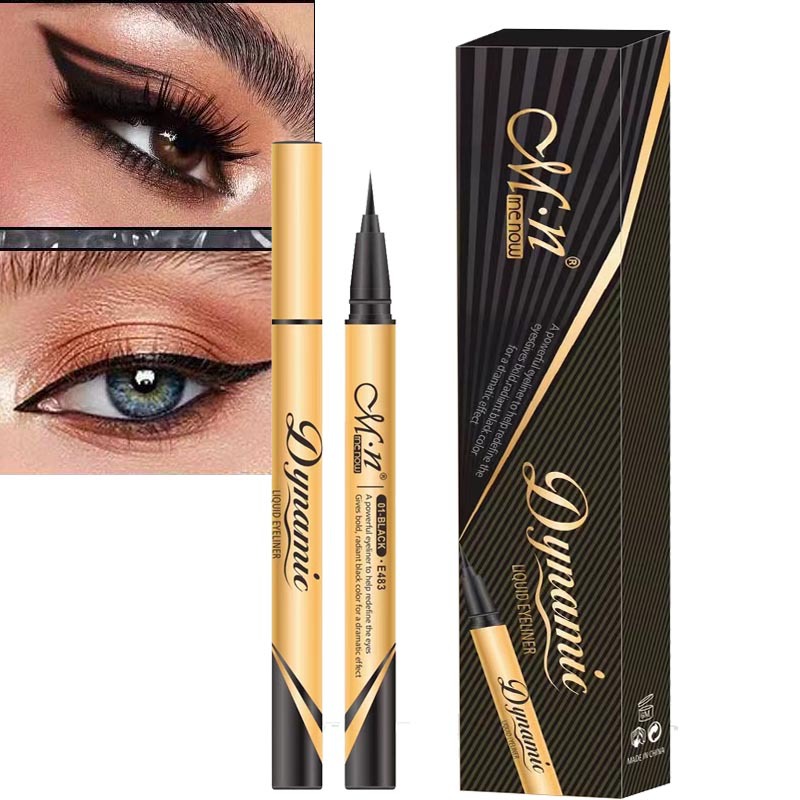 美诺menow 防水眼线笔速干持久黑色液体细头不易晕染大眼定亚马逊