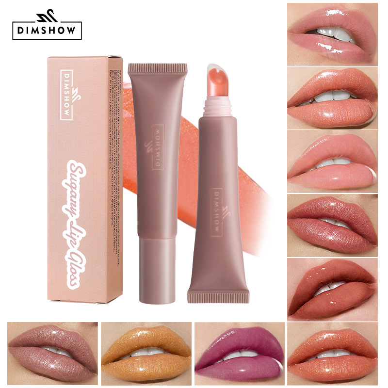 dimshow镜面漆光唇釉软管 细闪唇彩液体珠光唇蜜口红跨境-阿里巴巴