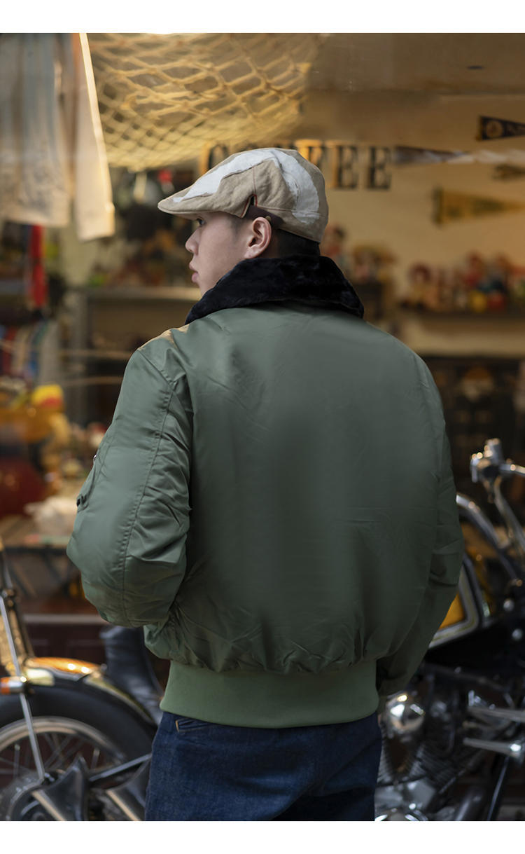 诺曼龙美式军装 空军b15玛丽莲梦露同款冬飞行员夹克冬男友风情侣