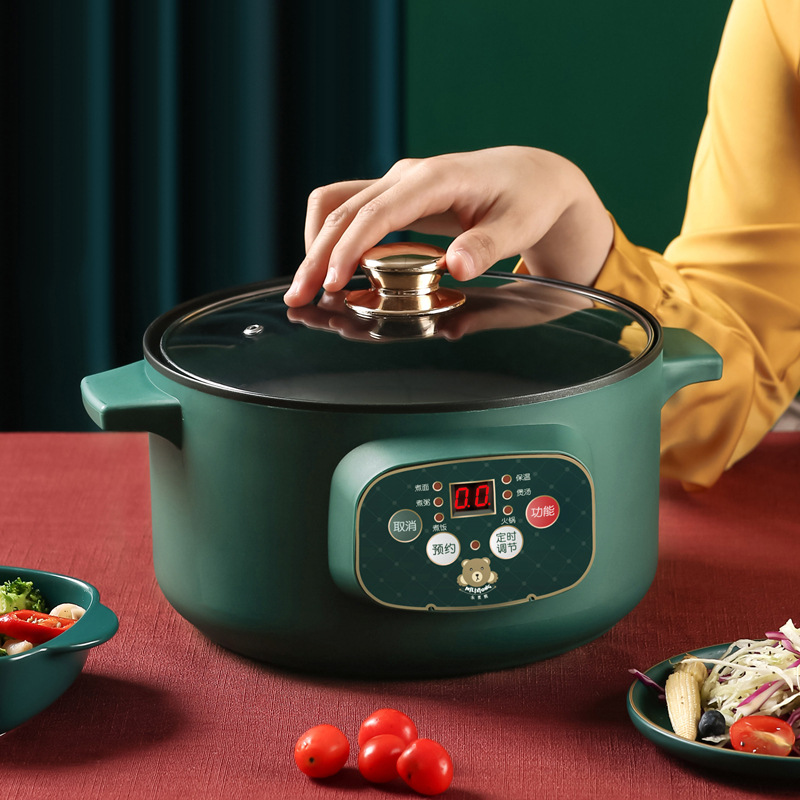 多功能锅蒸煮炒煎电煮锅一体锅电火火锅家用电锅炒煮两用寝室小锅