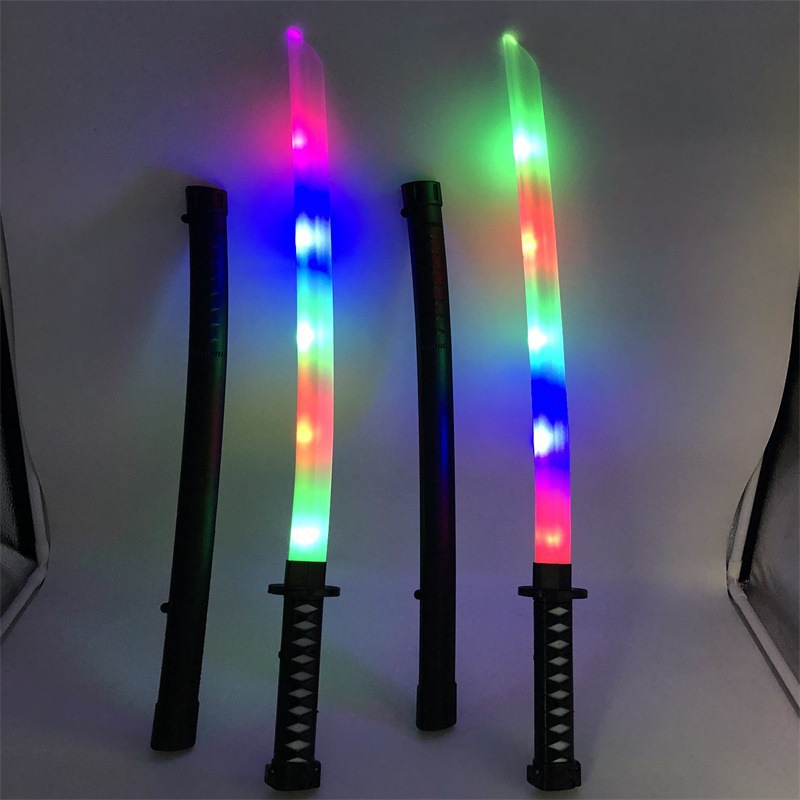 Luminous Samurai Sword Large Size 67cm Luminous Samurai Sword with Sword Sheath Children's Educational Sword Toy Wholesale