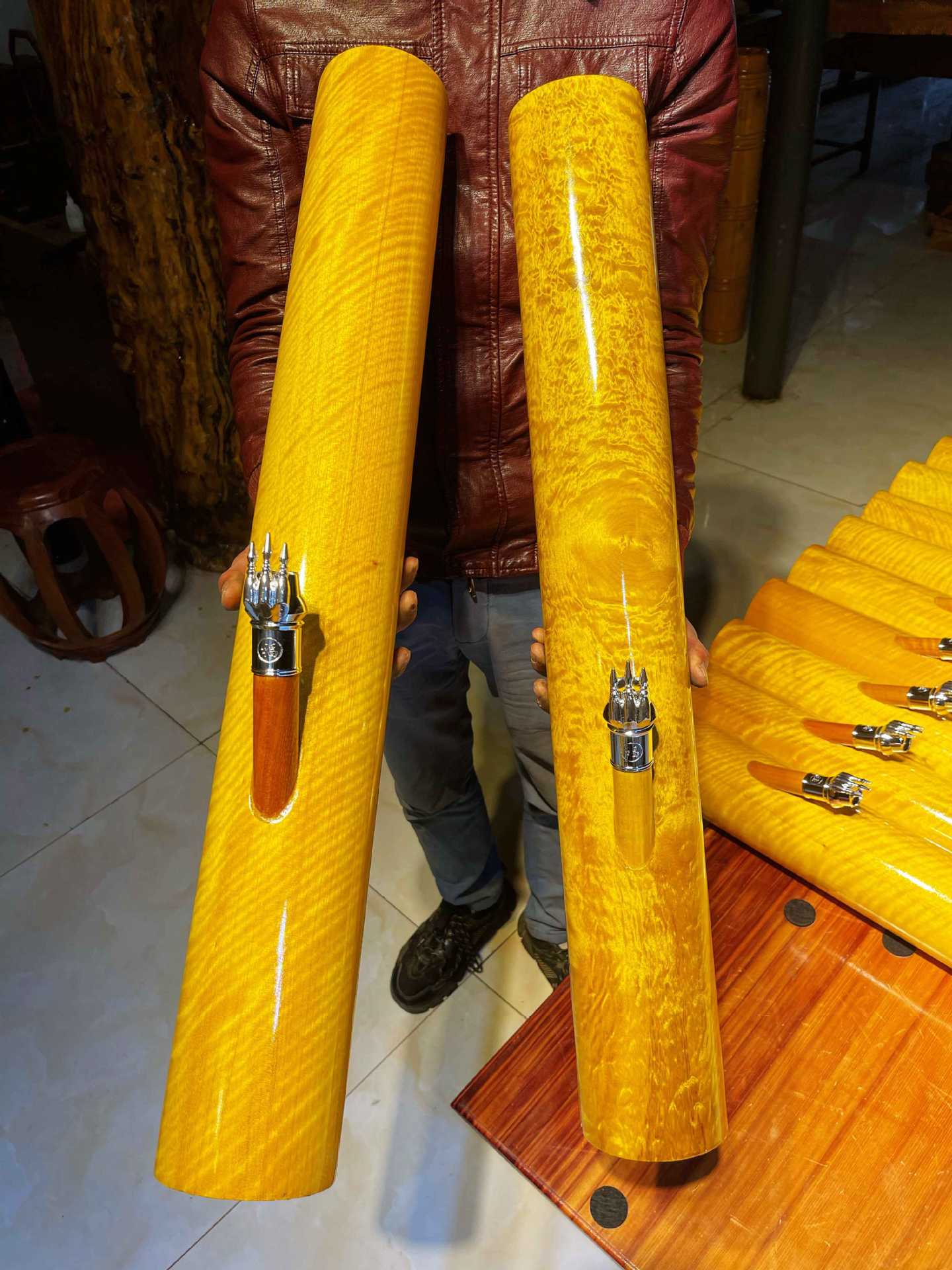 云南水烟筒金丝楠木款爆满金丝水烟筒礼品黄金樟金丝楠红豆烟筒