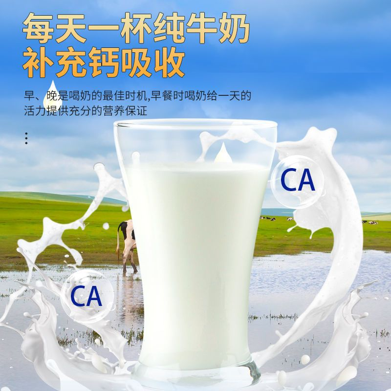 青海小牦牛200g百利包纯牛奶全脂袋装牧场原奶高原牛奶整箱特产