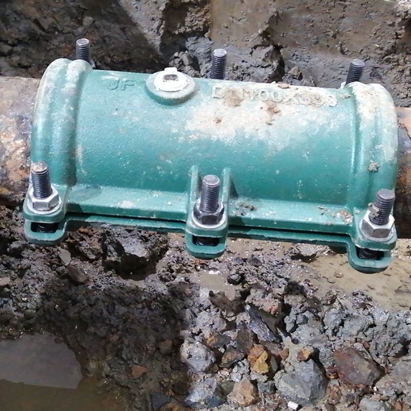 哈夫节铸铁抢修器110管道补漏器抢修抱箍加长哈弗接镀锌