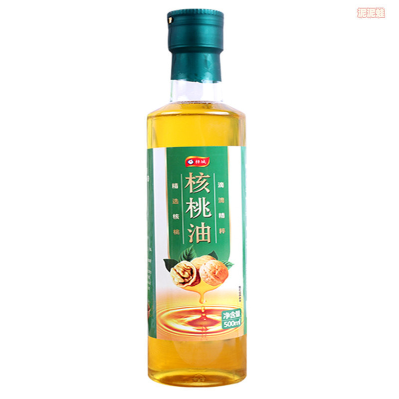 核桃油500毫升食用油农家冷榨油小瓶 送儿童婴儿宝宝辅食食谱