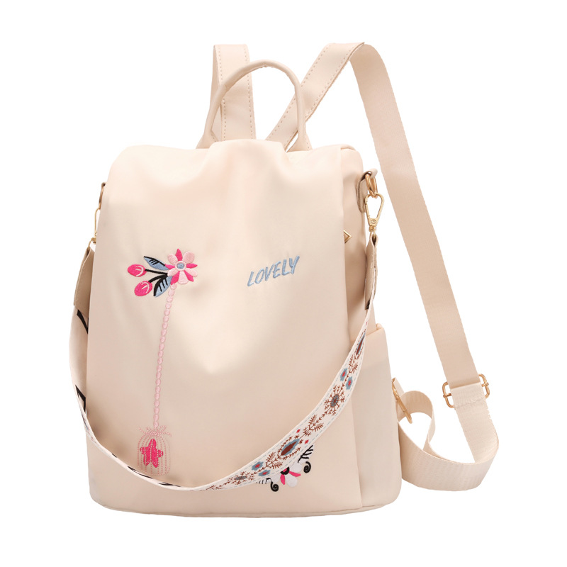 Women's Bag 2022 Autumn New Fashion Backpack Embroidered Women's Anti-Theft Backpack Oxford Cloth Large Capacity Bag