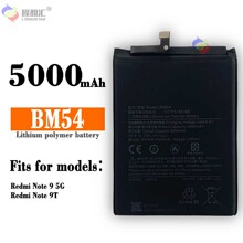 适用于小米红米Note 9 5G/9T手机电池BM54内置充电板5000mah批发