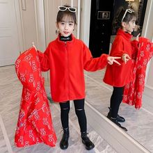 儿童冲锋衣秋冬新款三合一可拆卸网红童装女童加绒厚外套冬装女孩
