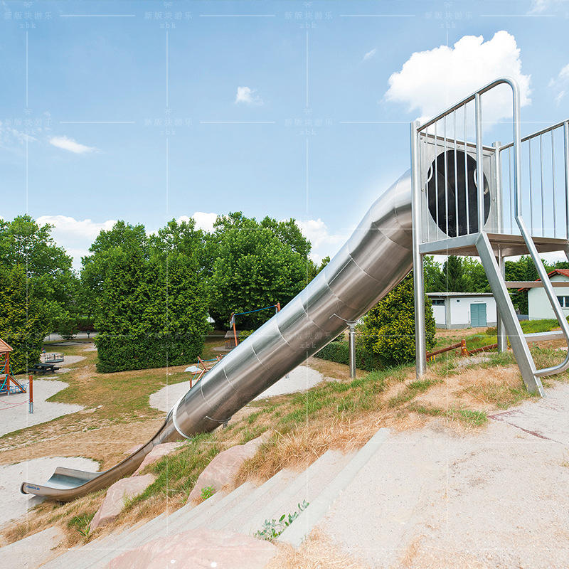 户外山坡组合不锈钢滑滑梯 室外公园功能游乐设施儿童拓展设备