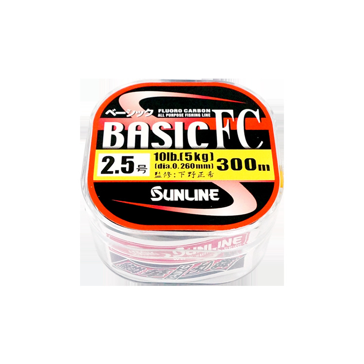 Japan Sunline Sunline Carbon Line Basic FC Rock Fishing Sub-Line Luer Front Wire 300 M Carbon