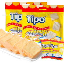 进口零食 批发越南TiPO面包干牛奶味榴莲味压缩饼干270g 12包一箱