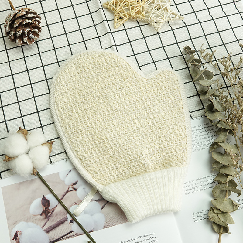 新款推荐沐浴搓澡手套 浴室洗澡棉麻手套 卫浴洗浴用品搓澡手套