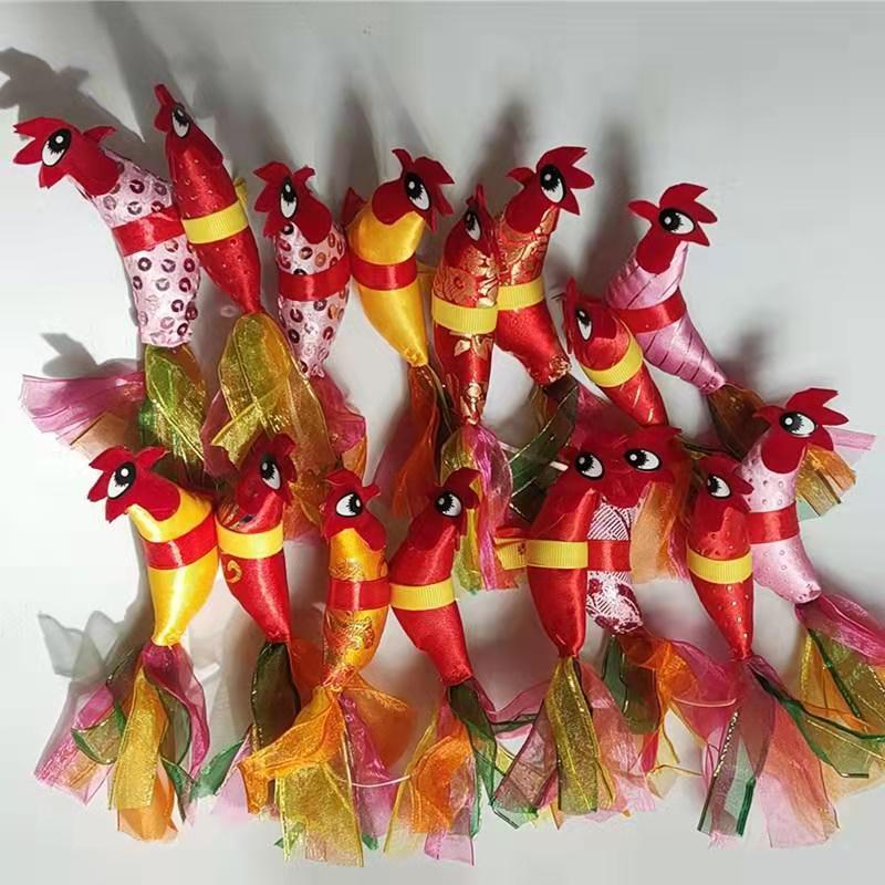 手工打春鸡立春迎春鸡打春公鸡宝宝鸡手工缝制迎春布公鸡