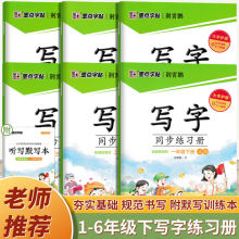 墨点字帖荆霄鹏楷书小学生写字同步练习册1-6年级人教版下册