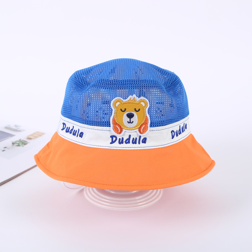 Bucket Hat Dudula Children's Hat Summer Sunshade Sun Protection Hat Headset Bear with Net Bucket Hat