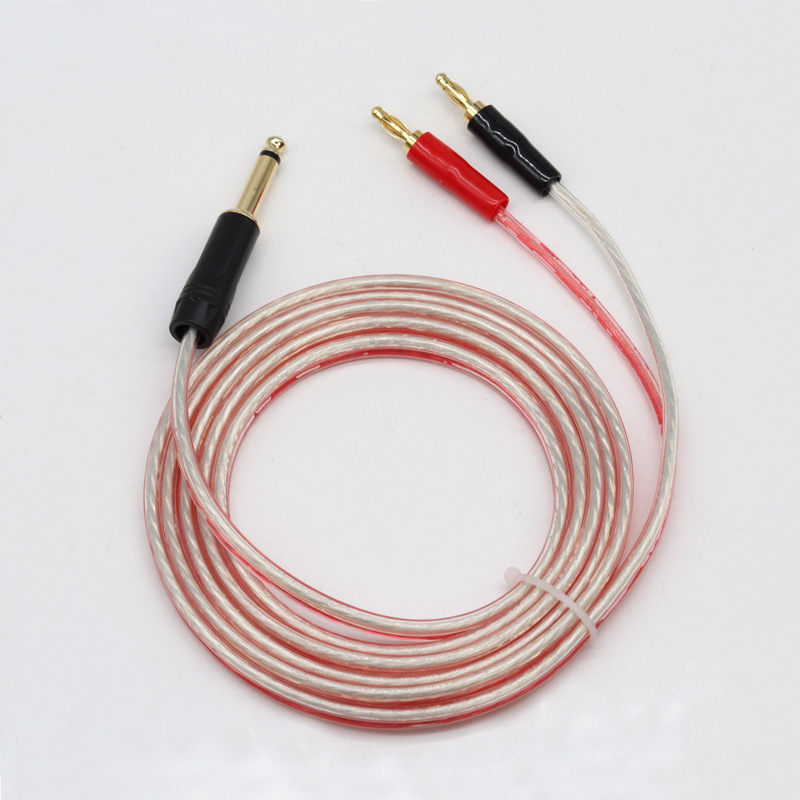 5mm大二芯转香蕉头音箱连接线有源低音炮线纯铜功放喇叭音频线
