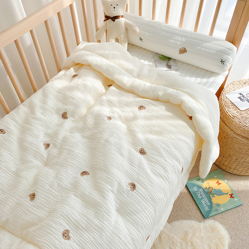 Korean Cream Baby Quilt Pure Cotton Baby Four Seasons Airable Cover Newborn Baby Child Kindergarten Nap Quilt