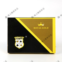 厂家自供外贸批发扑克牌 ROYAL GOLD新料双副PVC防水耐磨塑料扑克