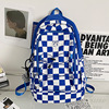 the republic of korea ins student Checkerboard lattice Cross border Foreign trade 2021 new pattern leisure time fashion Backpack woman bags