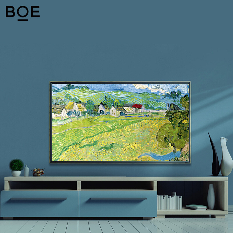 boe画屏s3 65英寸艺术智慧屏4k高清壁画电视 内置智能语音 星夜黑