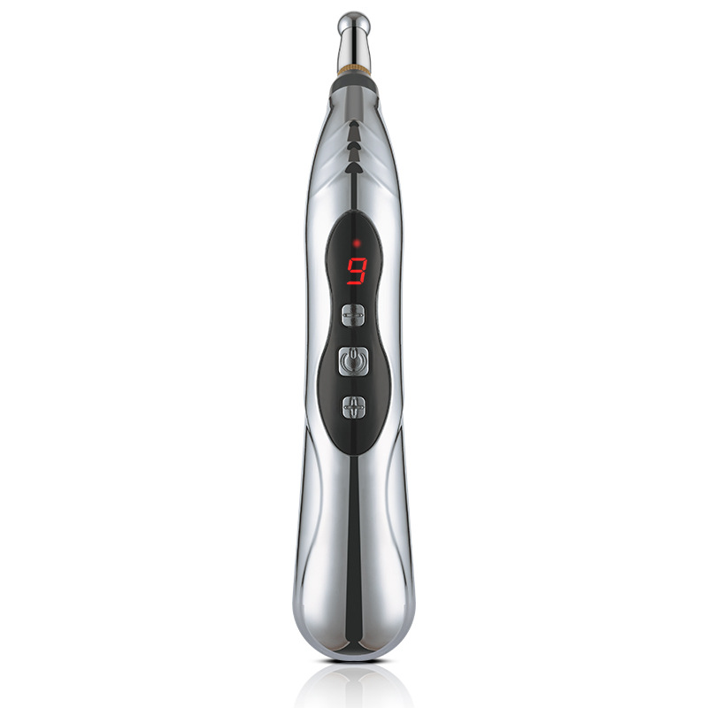 New Rechargeable Acupuncture Pen Three-Head Five-Head Meridian Massage Stick Nine-Gear Charging Laser Massage PE Meridian Pen