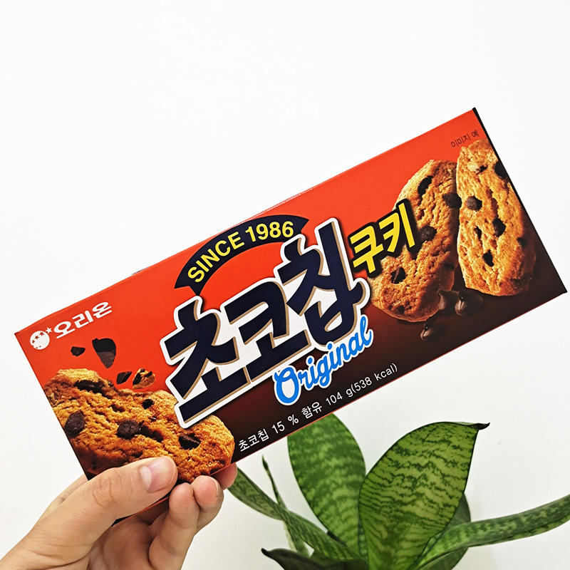 好丽友巧克力曲奇饼干韩国原品食品女生儿童零食104克代早餐饼干