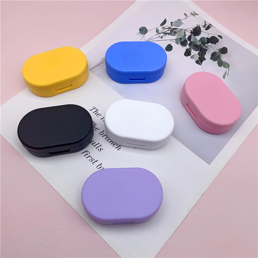 简约便携糖果色隐形近视眼镜盒美瞳盒子伴侣盒ins风双联盒批发053