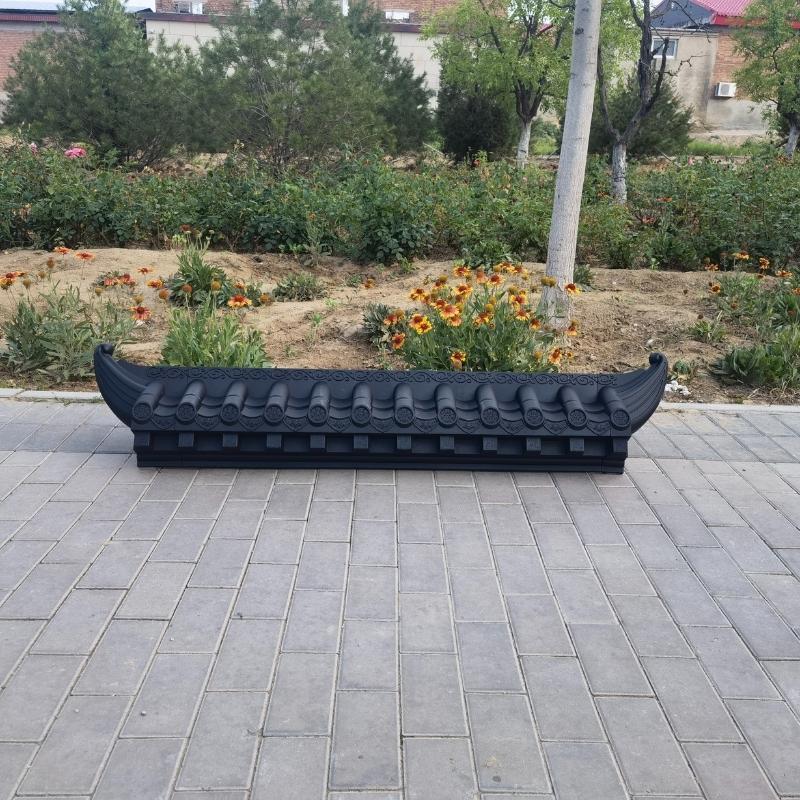 110*25树脂一体瓦门头加底座飞檐室内仿古装饰瓦免架子塑料仿琉璃